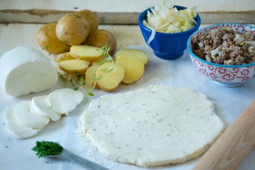 Rustic Potato, Sauerkraut, and Beef Galette | Relishing It